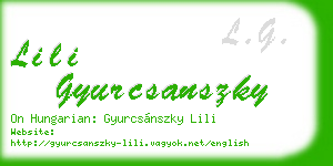 lili gyurcsanszky business card