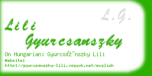 lili gyurcsanszky business card